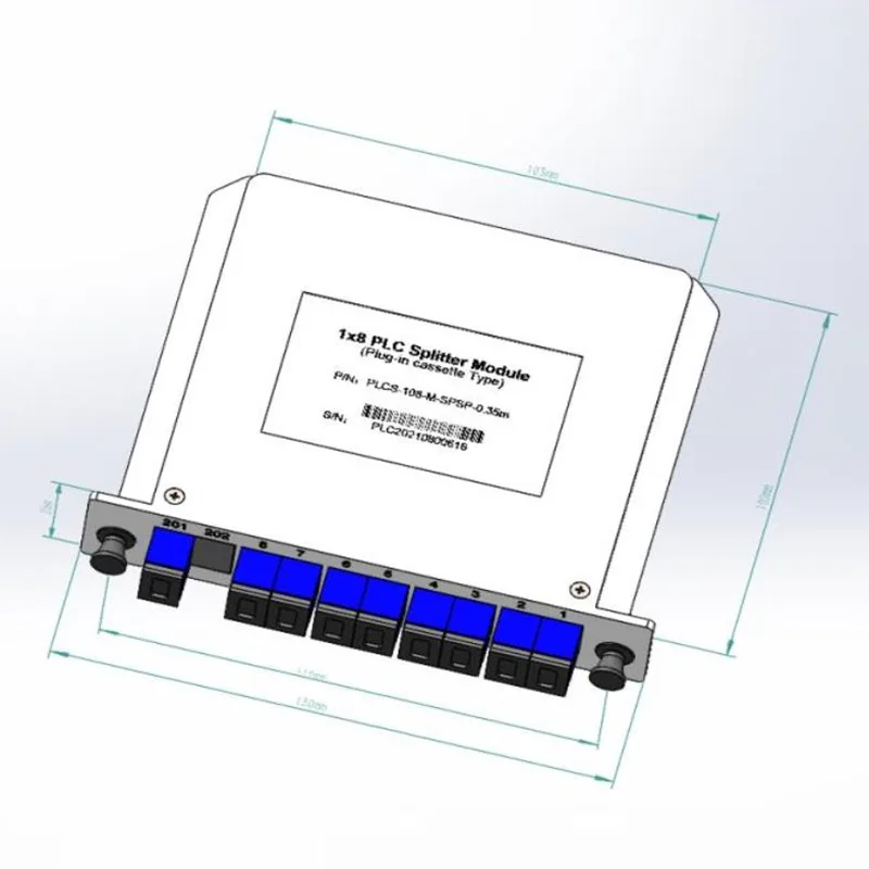 1*4 1*8 plc pistikprogrammi kasseti splitter