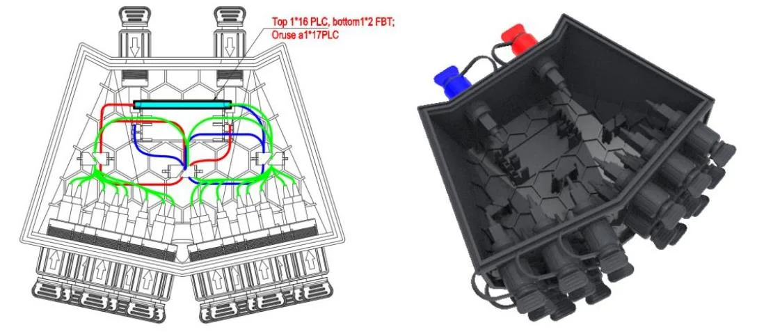 Pre-connectorized Fiber Optic Cable Distribution Box GFS-016-009C