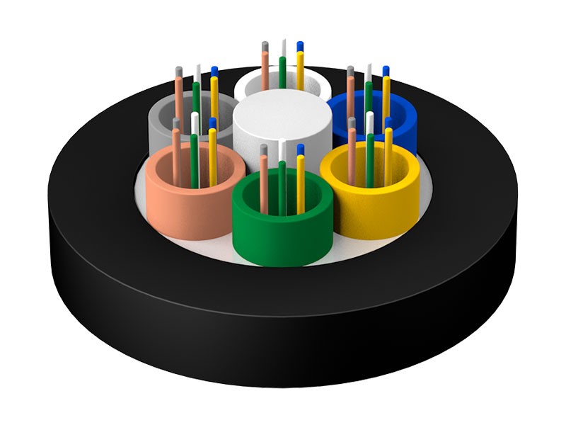 Lahtise mantliga keerutatud mittemetallist tugevdatud südamikuga mittesoomustatud leegiaeglustav optiline kaabel GYFTZY