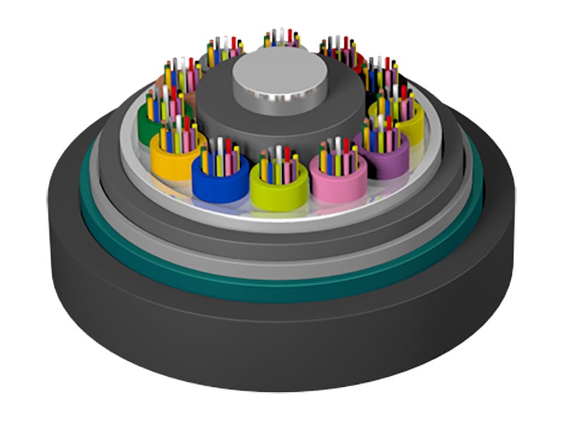 Lahtise toruga tugevdatud südamikuga soomustatud leegiaeglustav fiiberoptiline kaabel GYTZA53